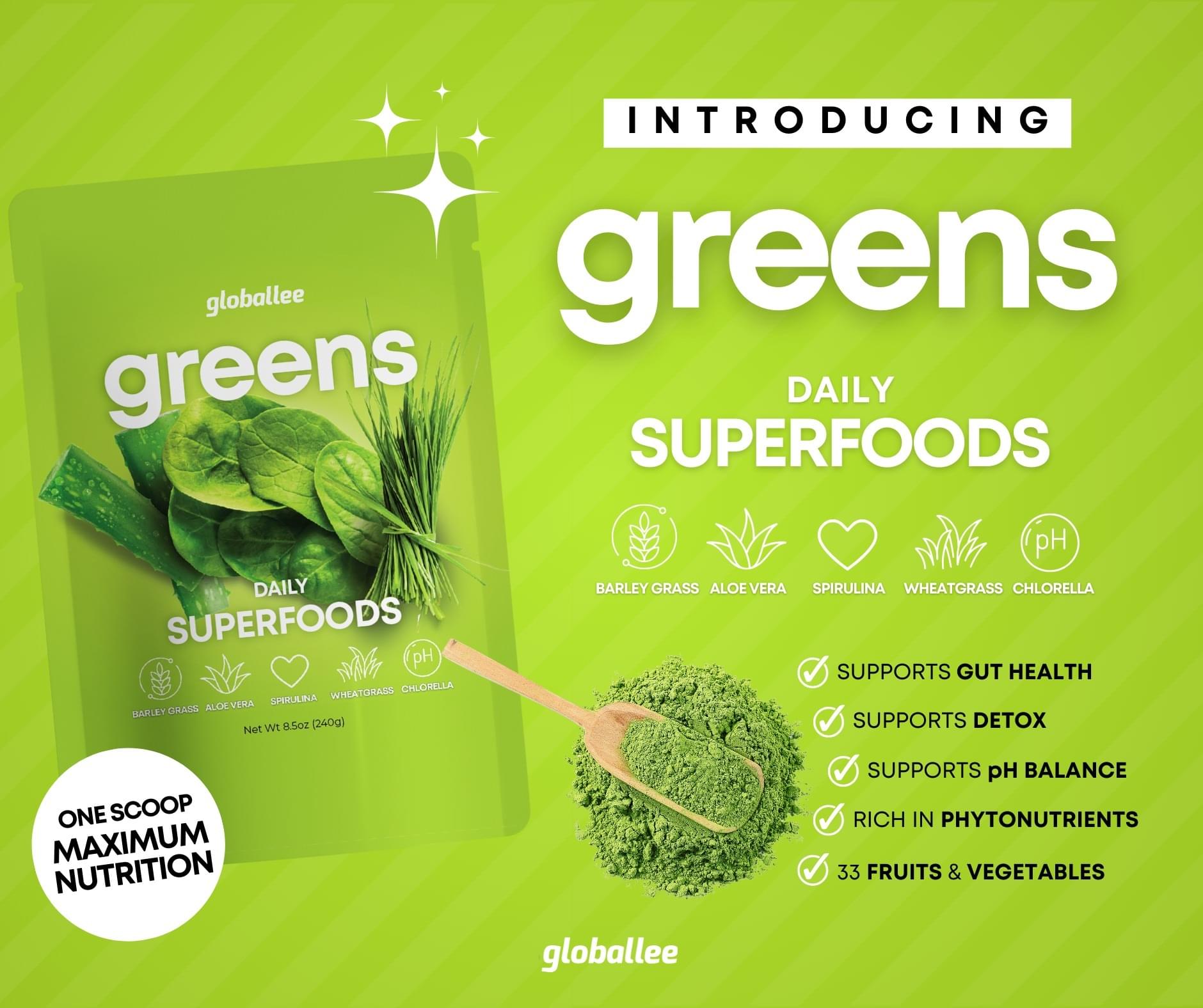what is globallee greens, globalle greens graphic